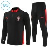 Portugal Training Sweatshirts Quarter-zip 2025-26 Schwarze Für Kinder